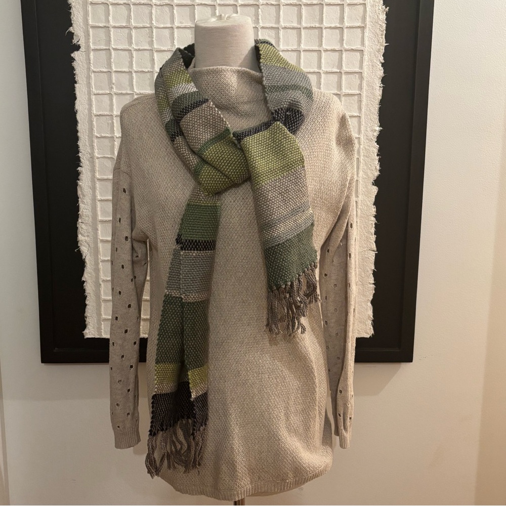 Anthropologie MOTH Cashmere Cotton Blend Sweater Mock Neck Small